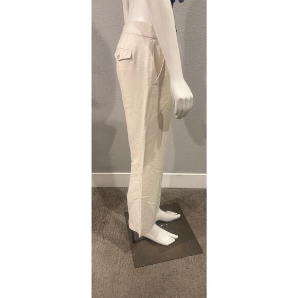 Ann Taylor Loft white linen pants 2P - Picture 4 of 6
